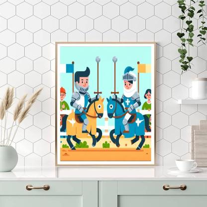 Brave Knights' Tournament Paint By Numbers Kits