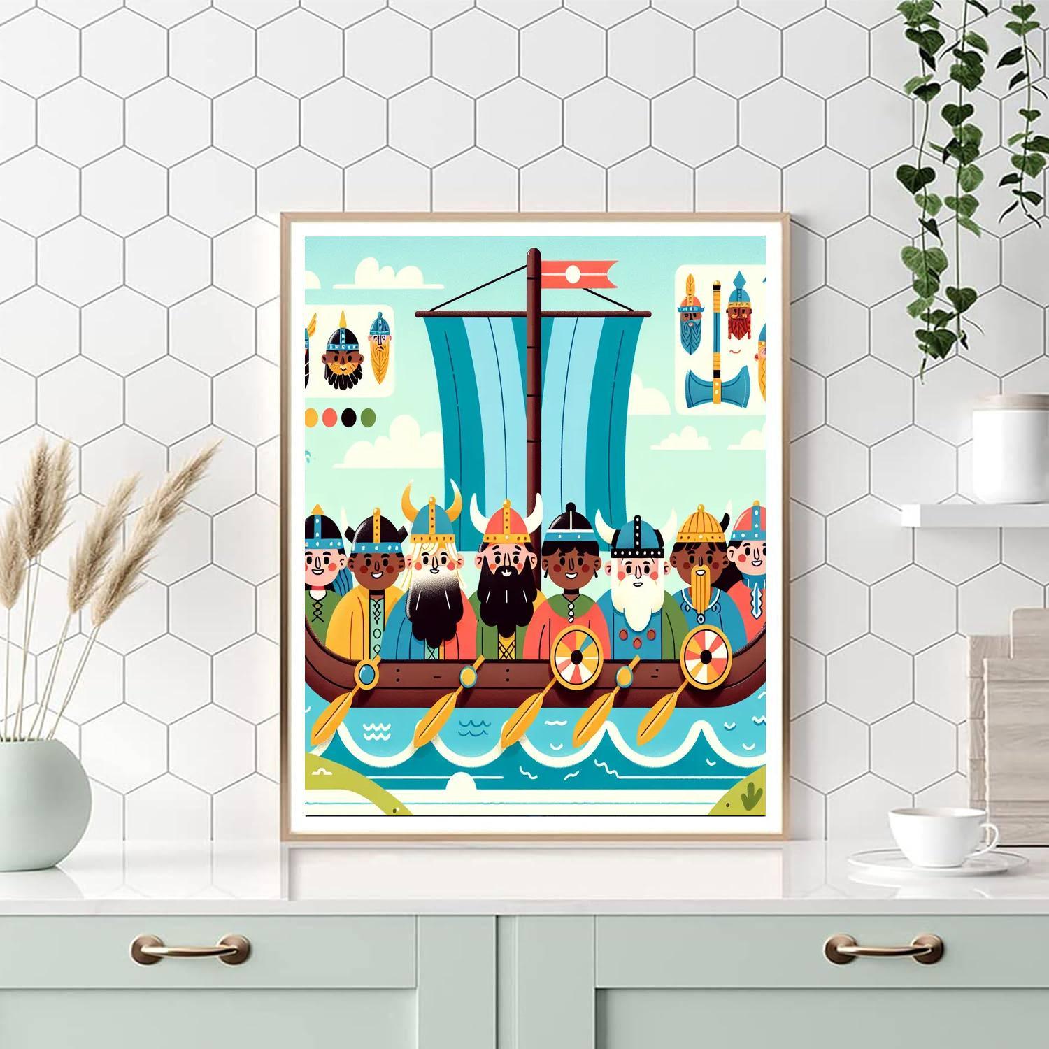 Viking Warrior Voyage Paint By Numbers Kits