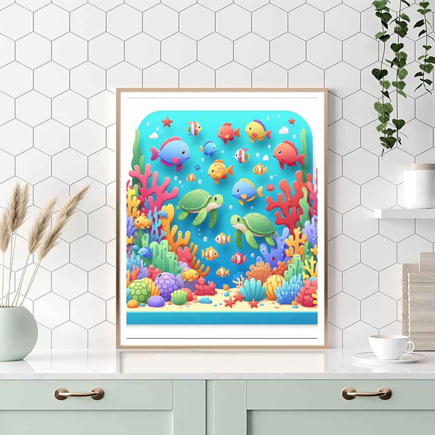 Ocean Reef Adventure Paint By Numbers Art