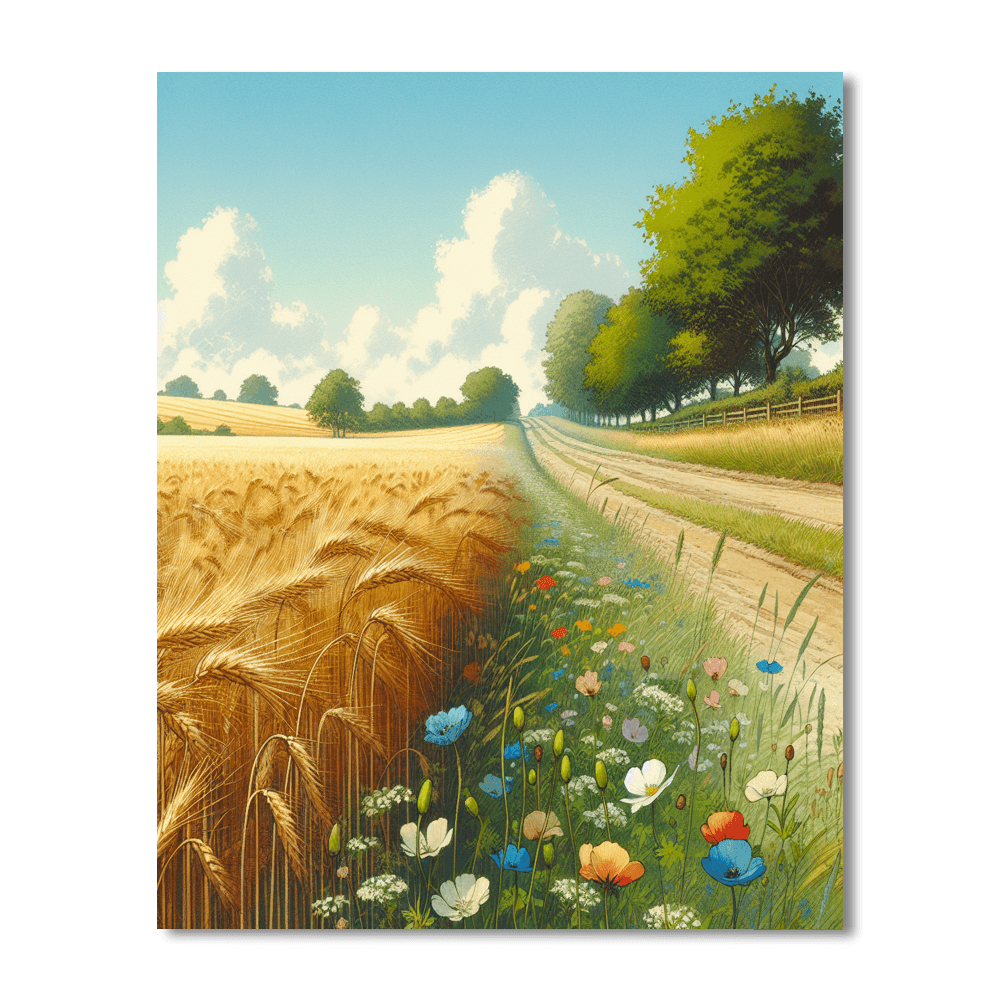 Nostalgic Country Lane Painting By Numbers Kit