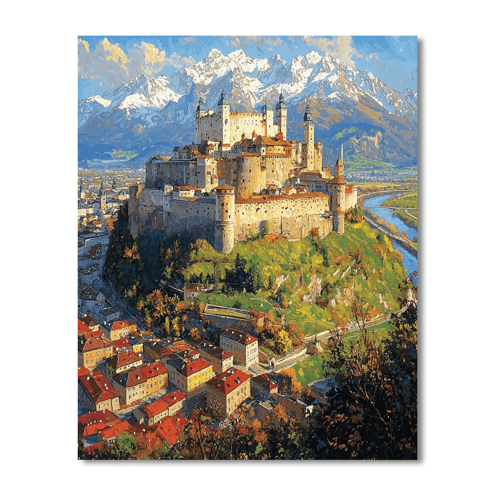 Salzburg Fortress Painting By Numbers Kit