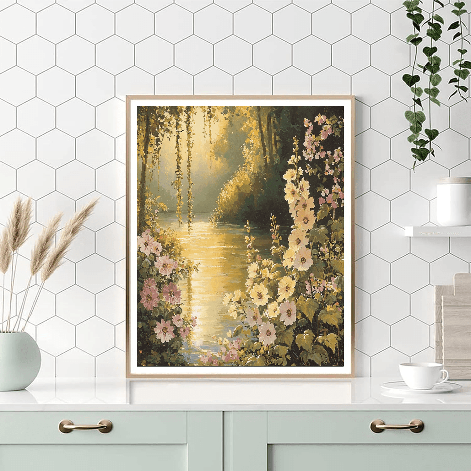 Johannes Vermeer Inspired Vermeer's Garden Daydream  Paint By Numbers Kits