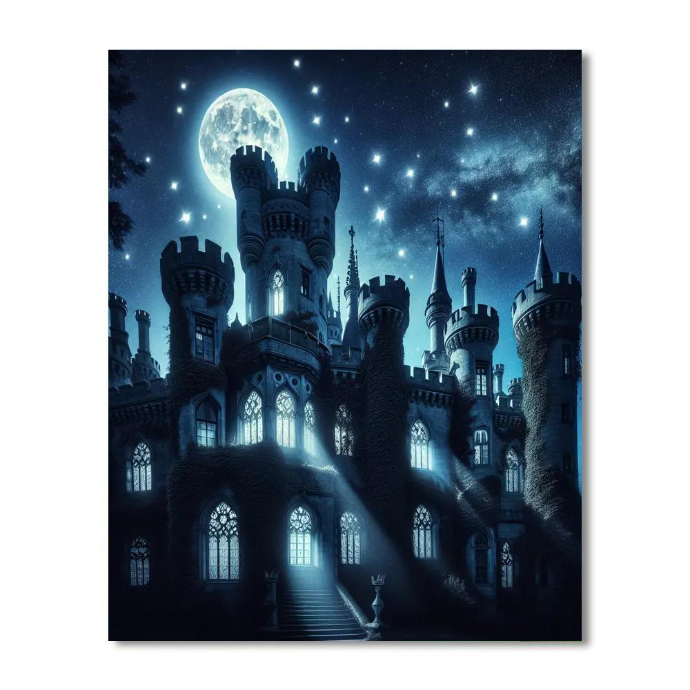Midnight Castle Paint By Numbers Art