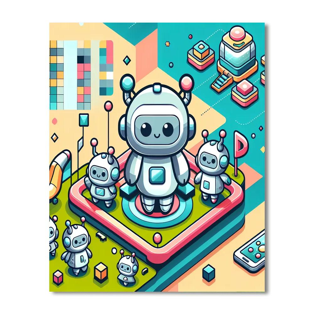 Robotic Friends World Numbered Painting Kits