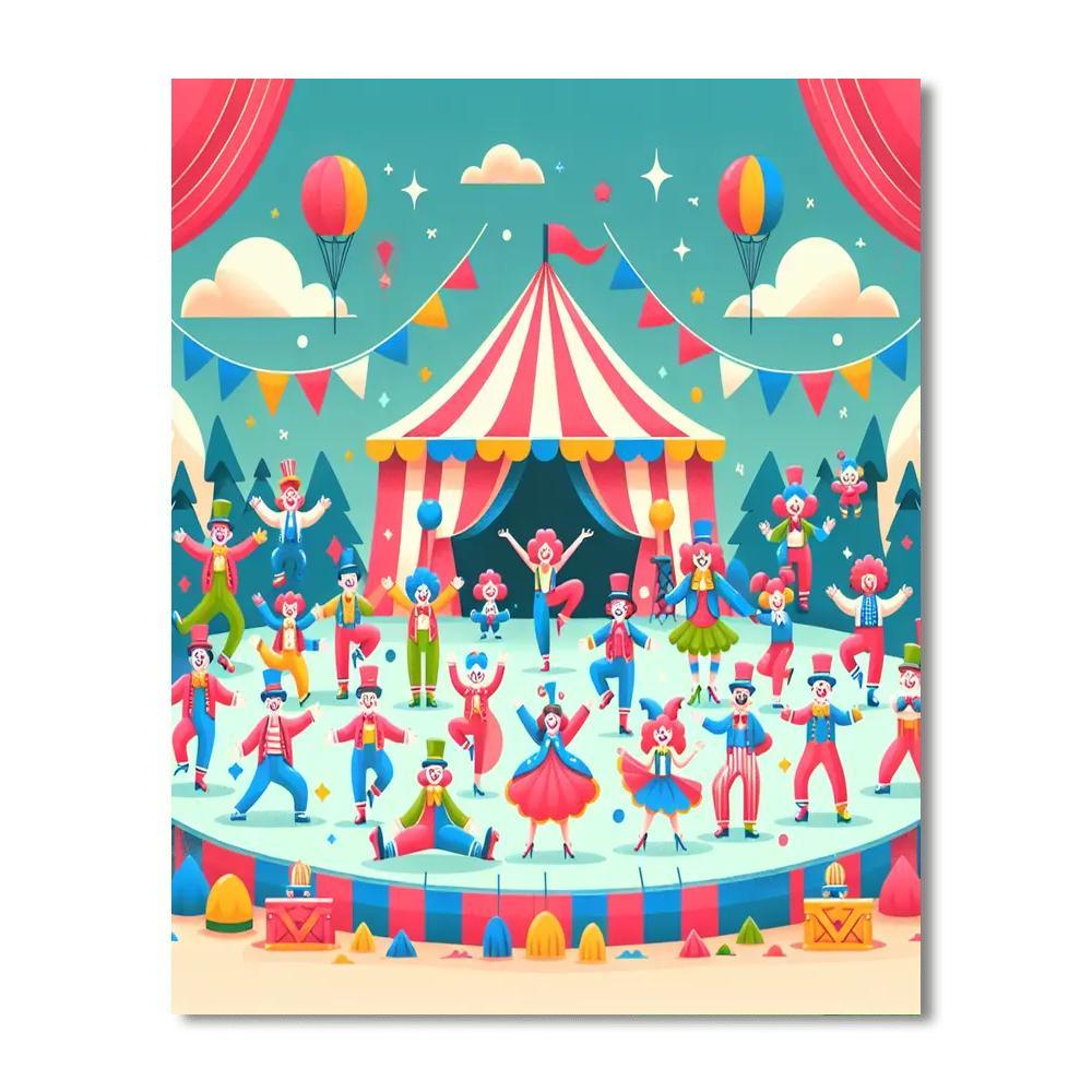 Colorful Circus Carnival Paint By Color