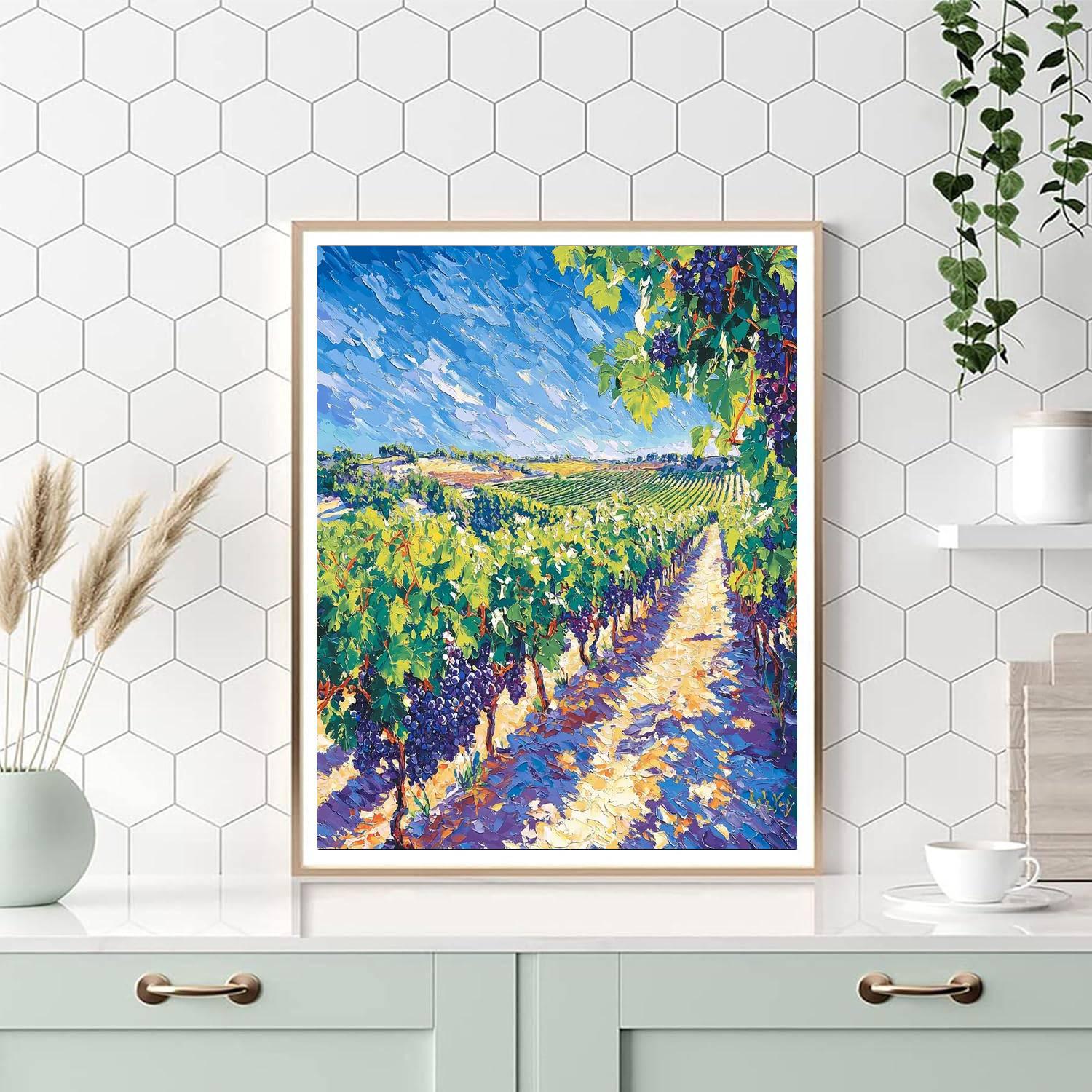 Vincent Van Gogh Inspired Sunlit Vineyard Bliss  Paint By Numbers Kits