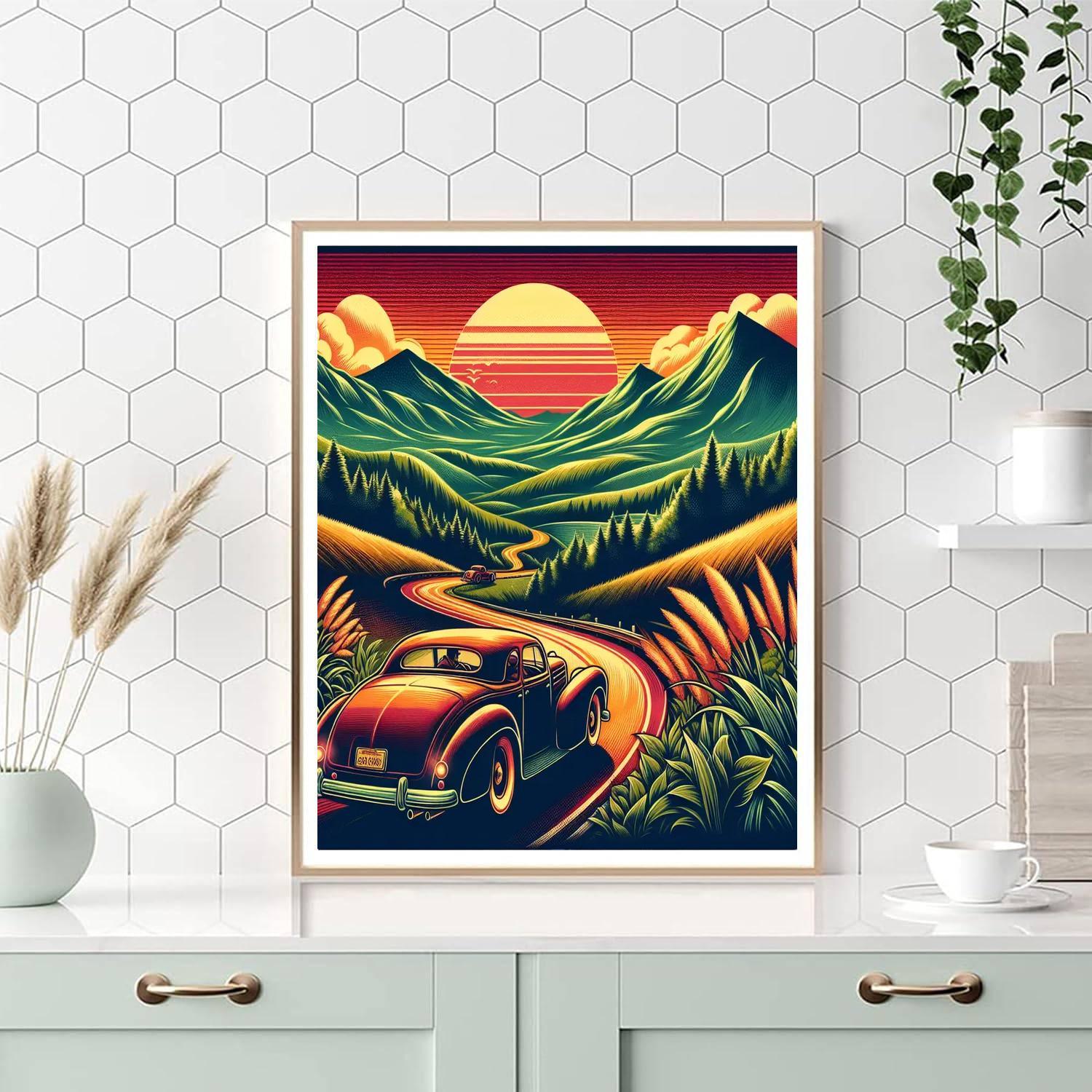 Cinematic Road Trip Memories Paint By Numbers Art