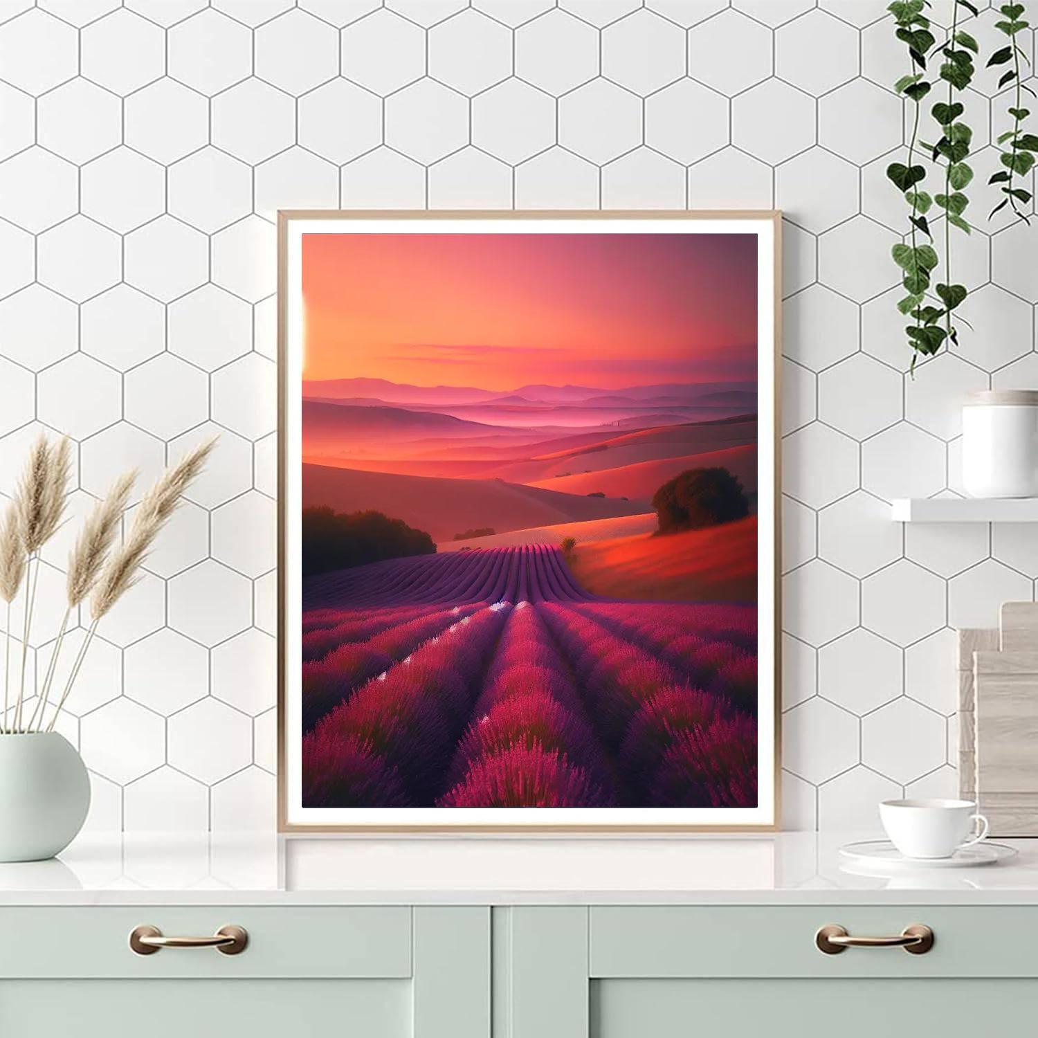 Lavender Breeze At Sunset Painting By Numbers Kit