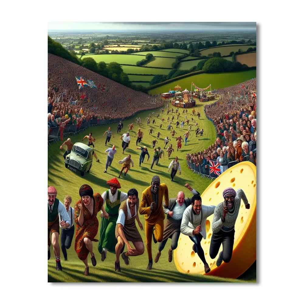 Cheese Rolling Festival - Cooper's Hill Paint By Numbers