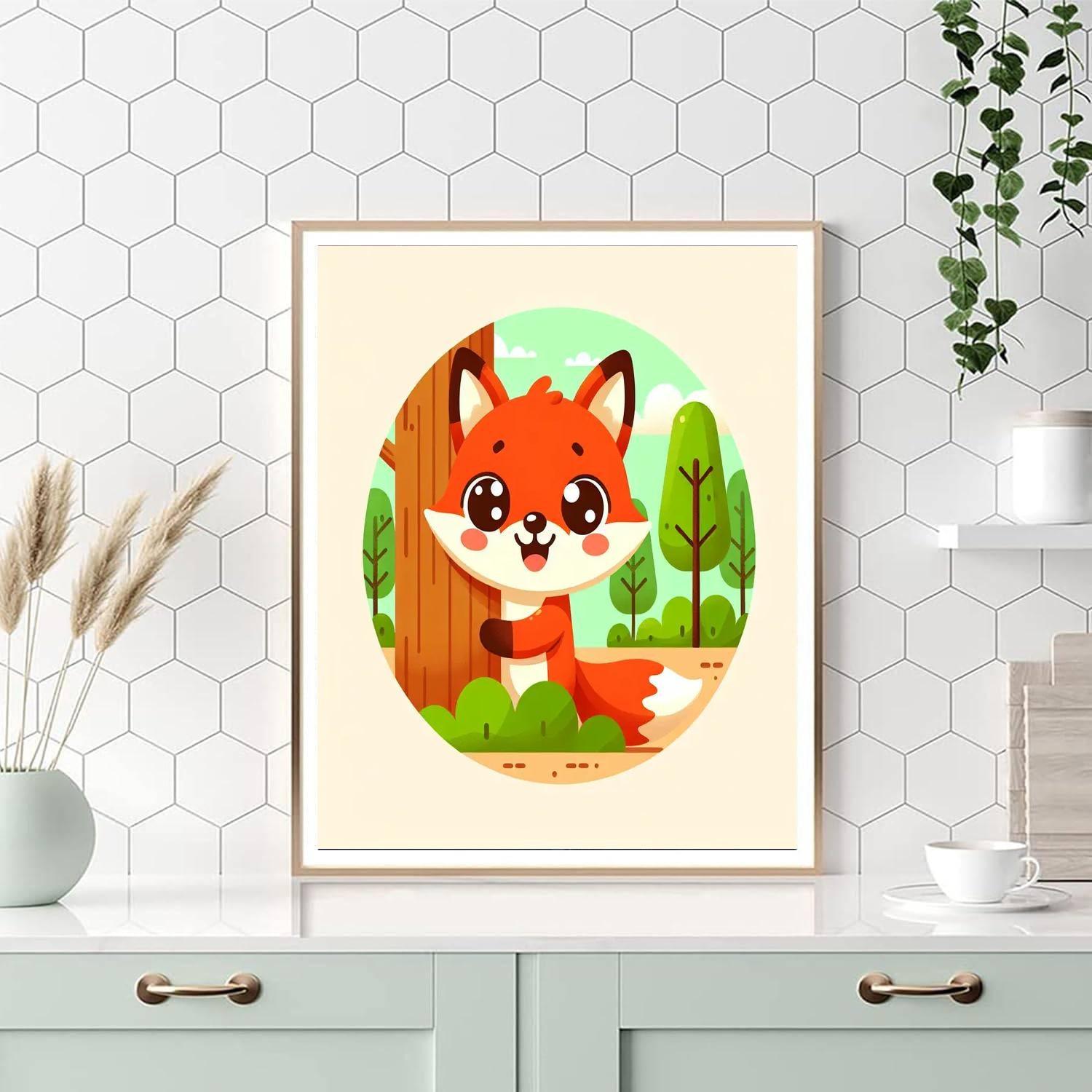 Happy Little Fox Painting By Numbers Kit