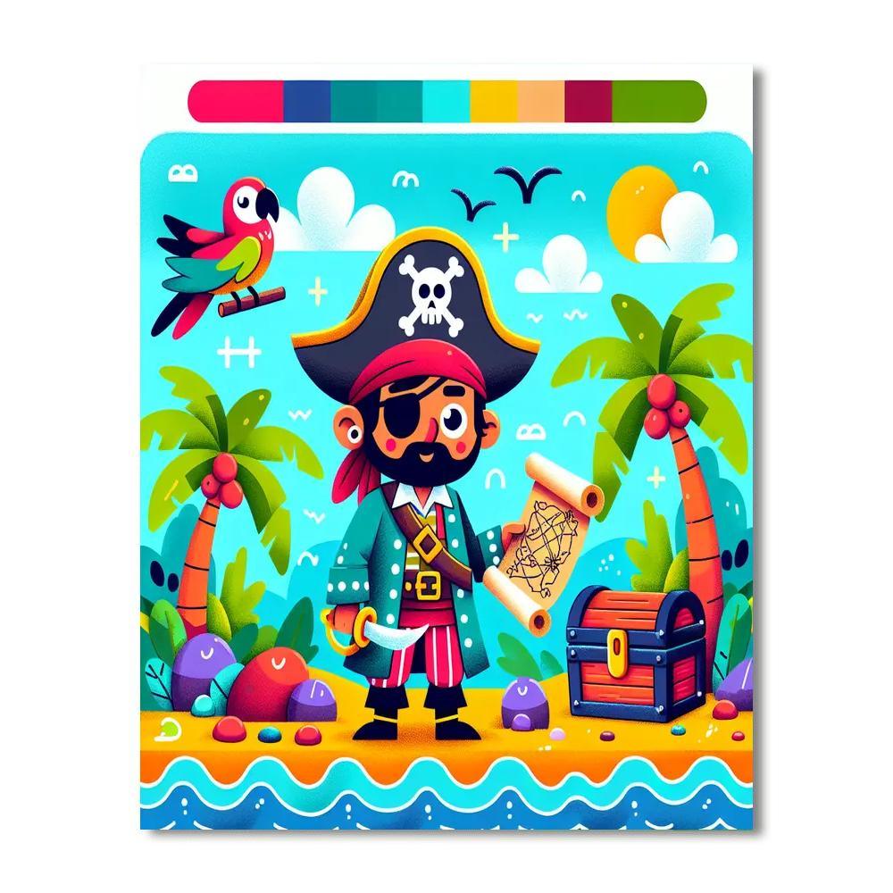 Pirate Captain's Hidden Cove Painting Number Kit