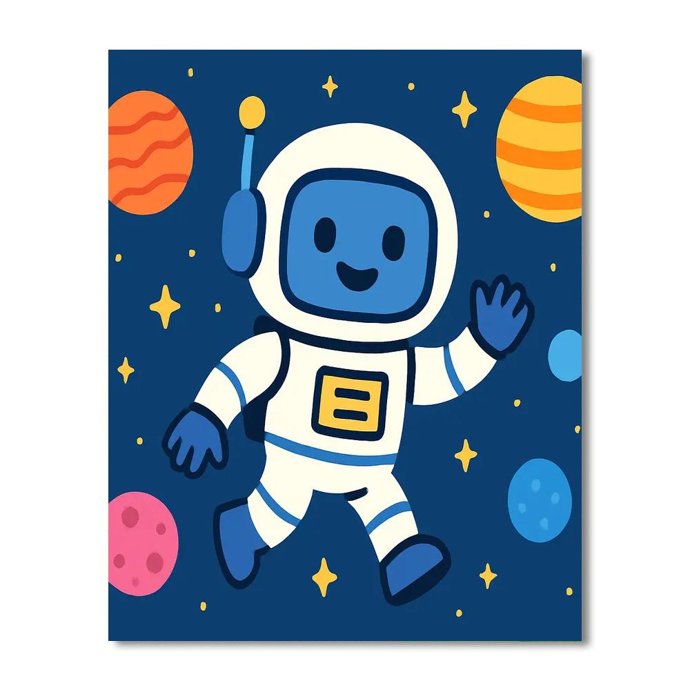 Space Explorer Robotics Paint By Numbers