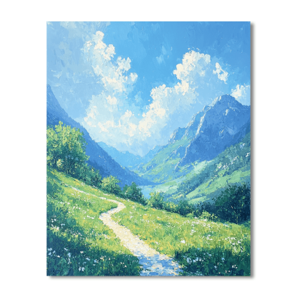 John Constable Inspired Majestic Mountain Trails  Paint By Numbers Kits