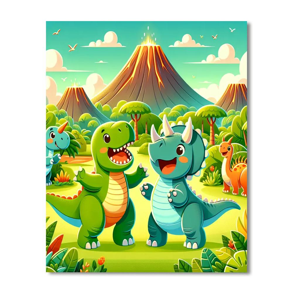 Creative Dinosaur Kingdom DIY Paint By Numbers