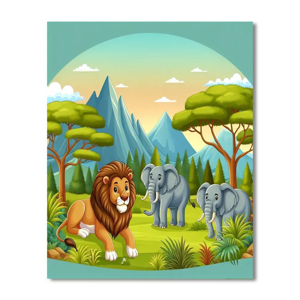 Royal Animal Kingdom Paint By Numbers