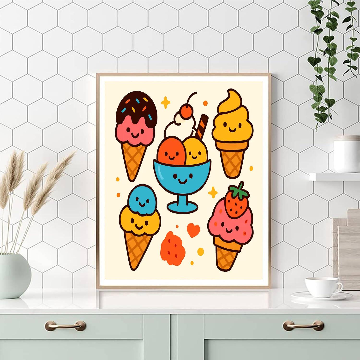 Ice Cream Festival DIY Paint By Numbers