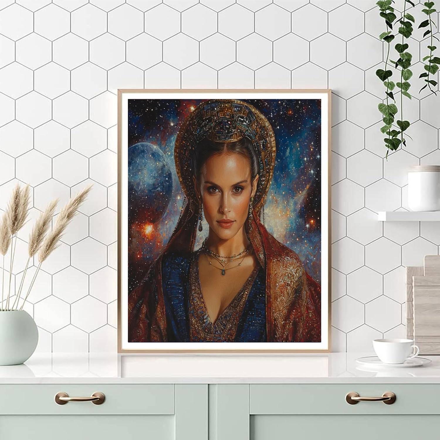 Natalie Portman: Galactic Majesty To Earthly Elegance Numbered Painting Kits