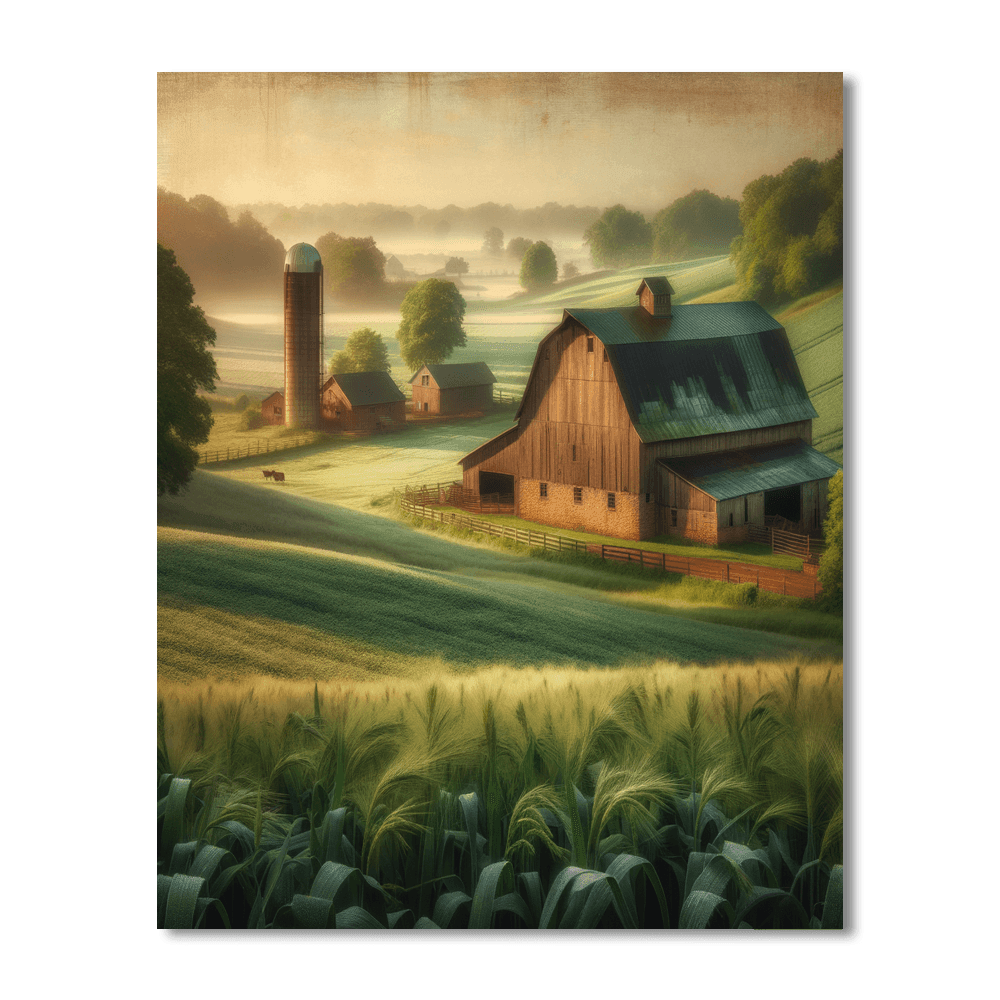 Rural Country Morning Paint By Numbers