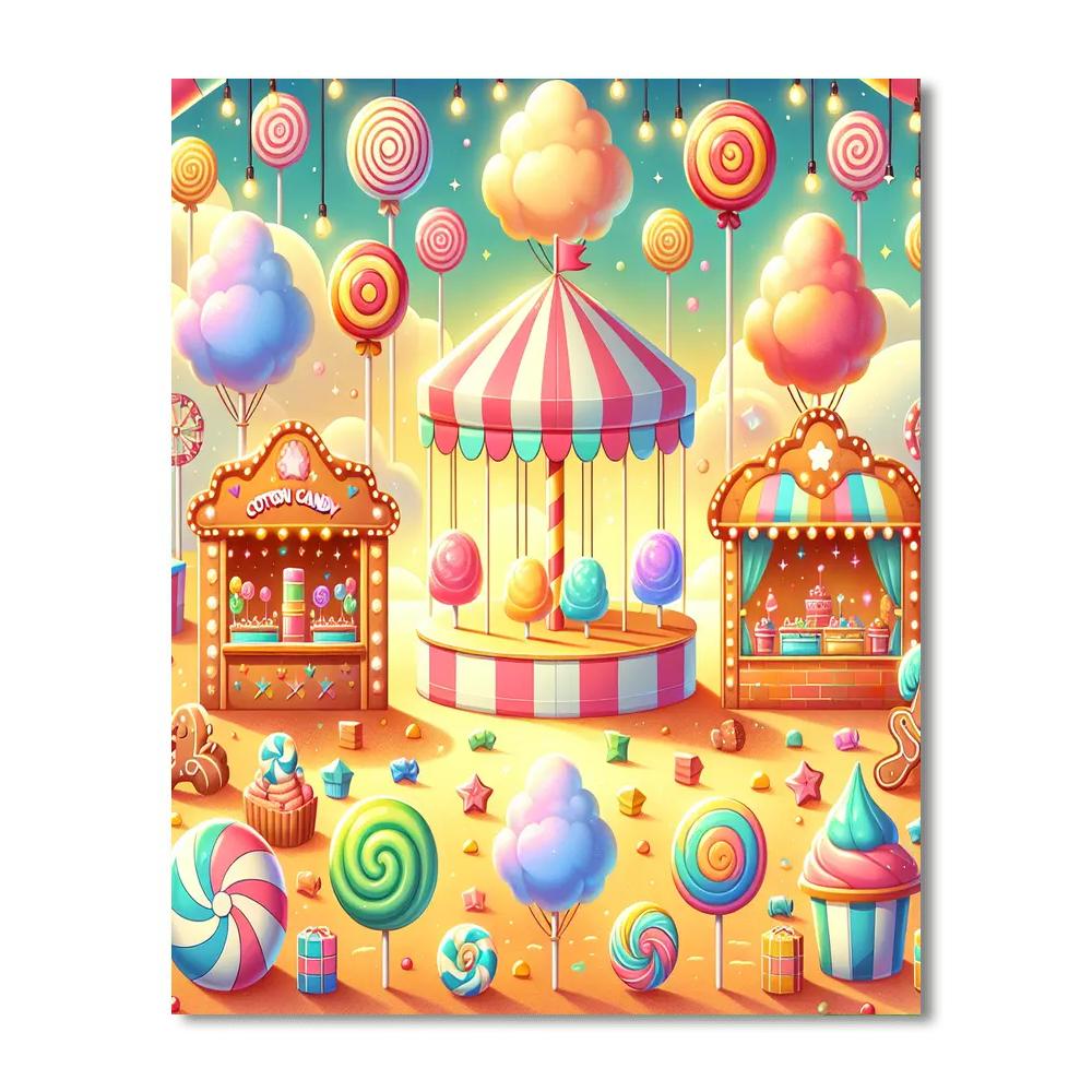 Cheerful Candy Carnival Paint By Numbers