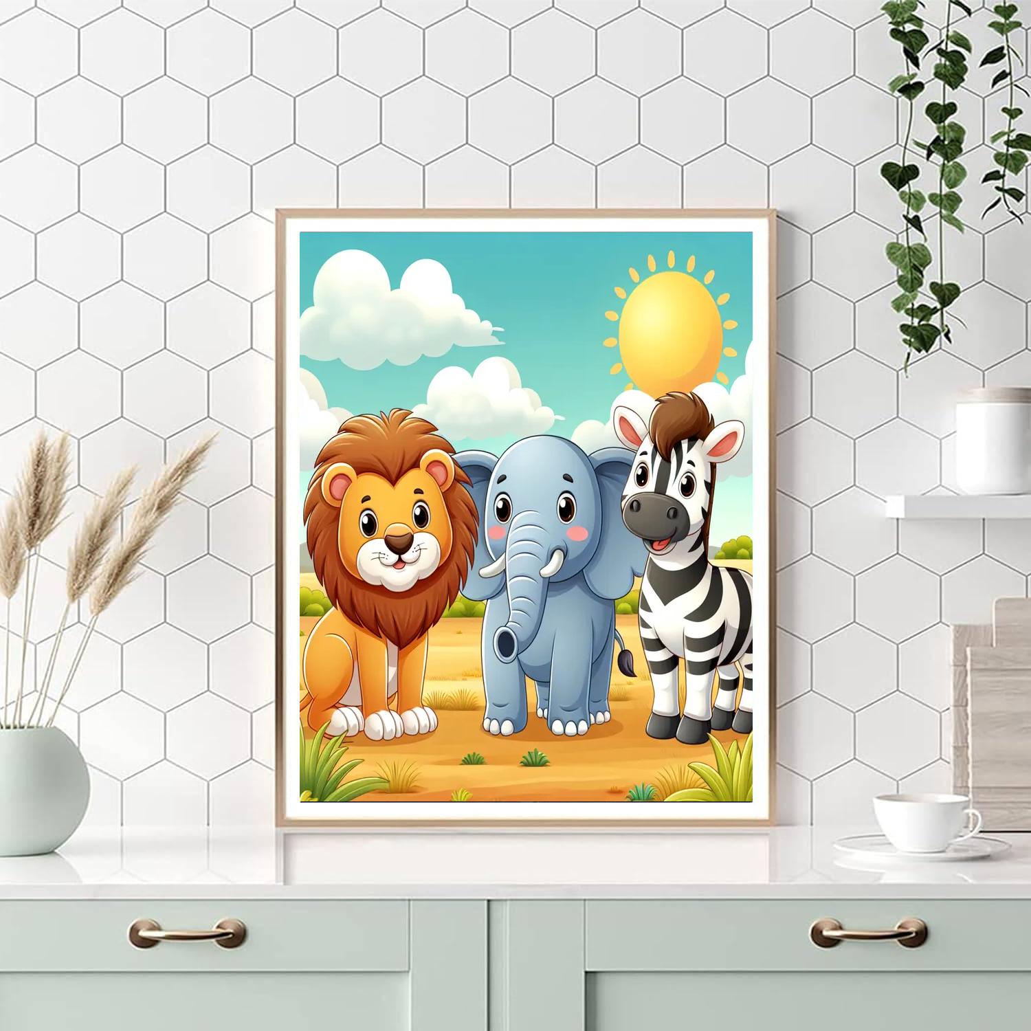 Charming Safari Numbered Painting Kits