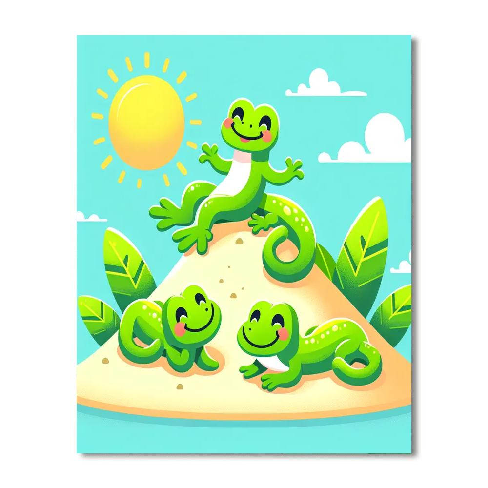 Groovy Gecko Getaway Numbered Painting Kits