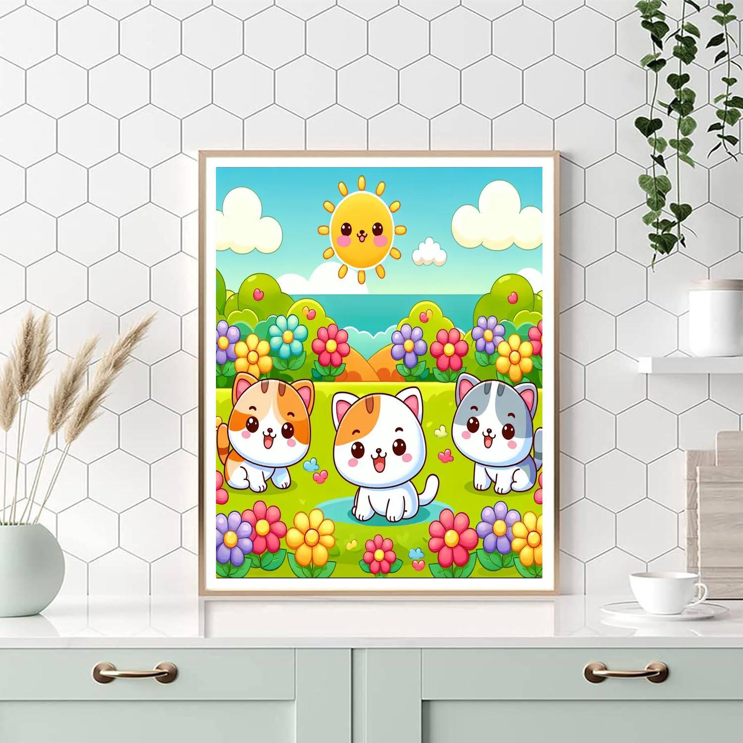 Cuddle Up Kittens Paint By Numbers Art