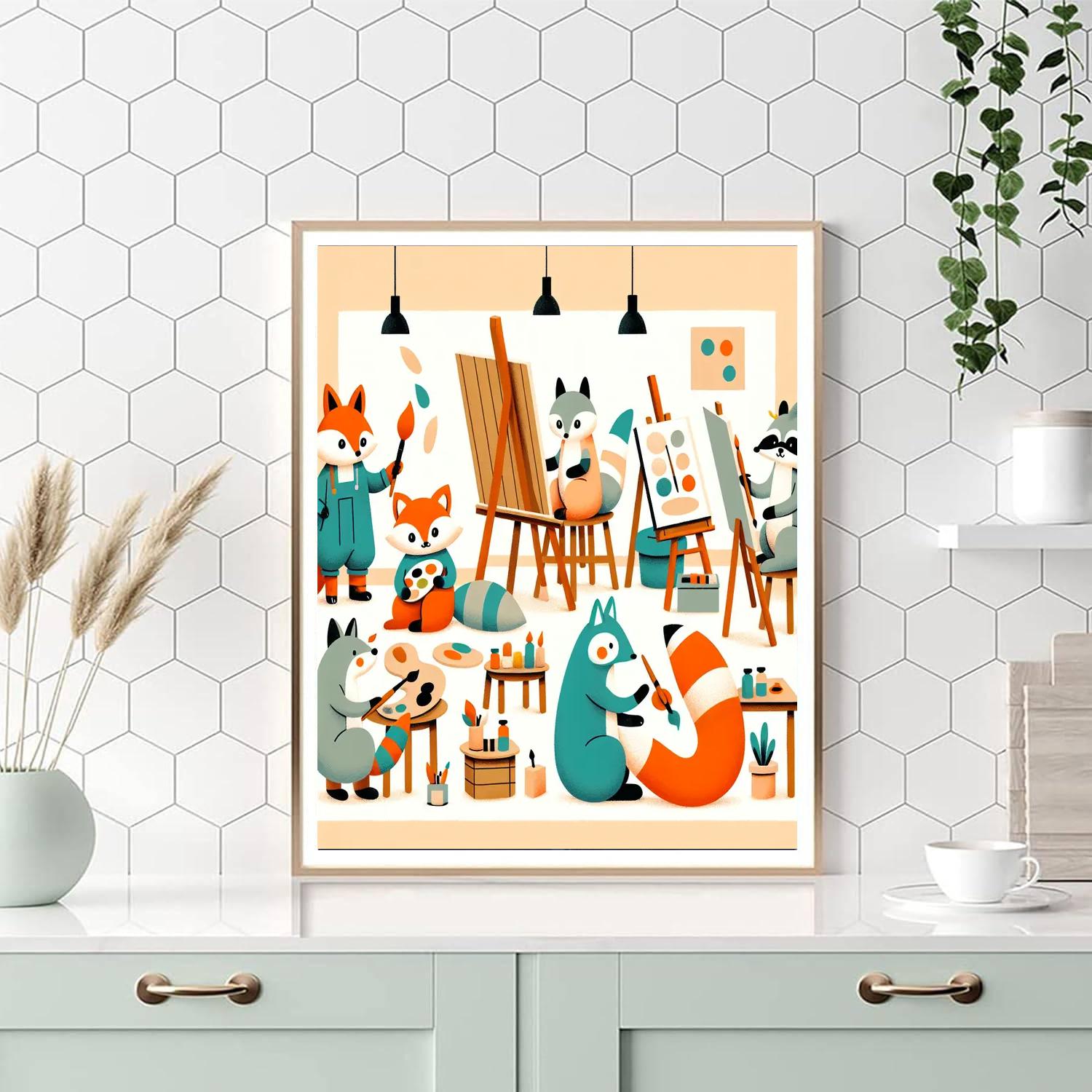 Artisan Animal Antics Number Painting