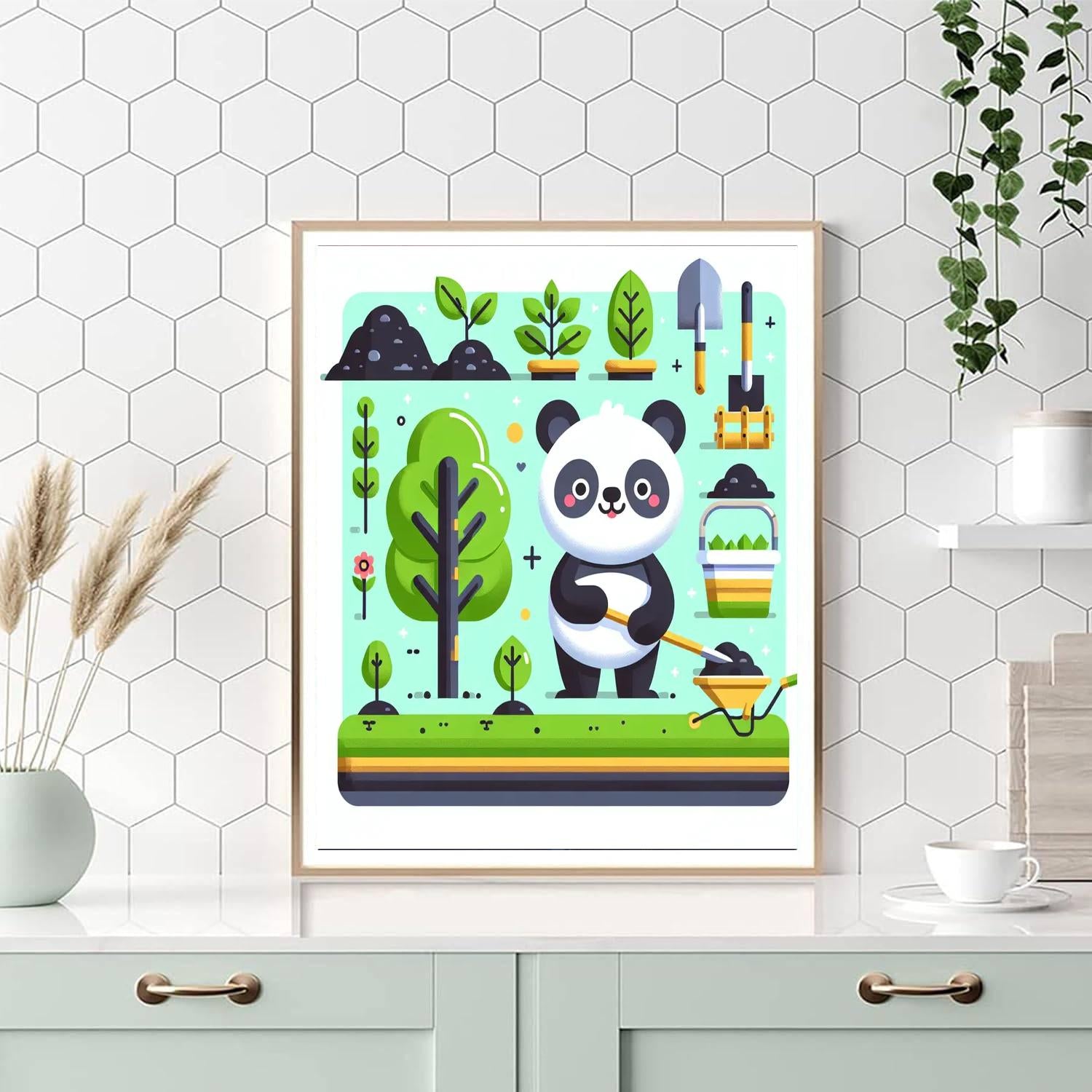 Eco Guardian Panda Number Painting