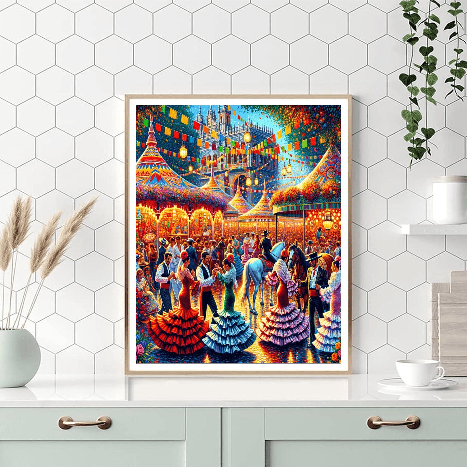 Feria De Abril - Seville, Spain Paint By Color