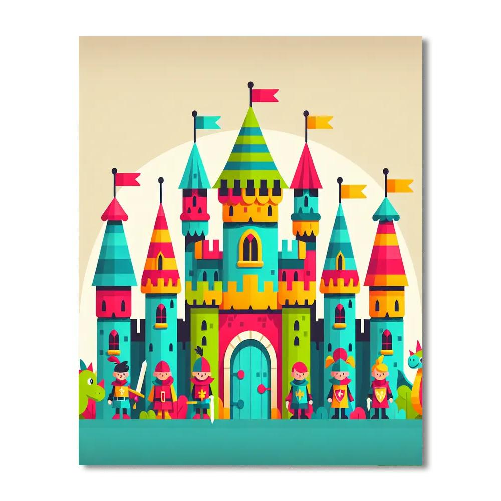 Fantasy Fortress Numbered Painting Kits