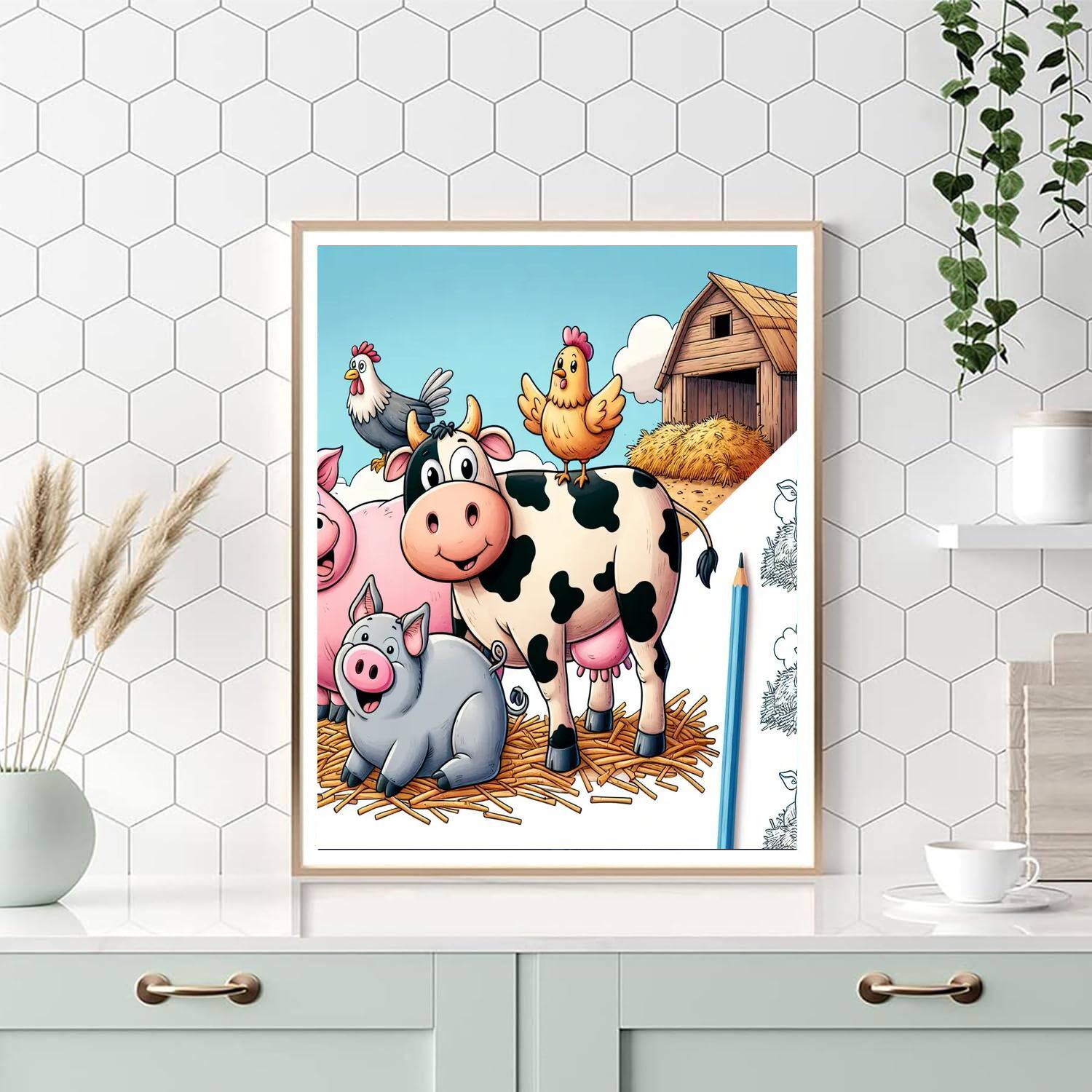 Funky Farmyard Fun Paint By Color