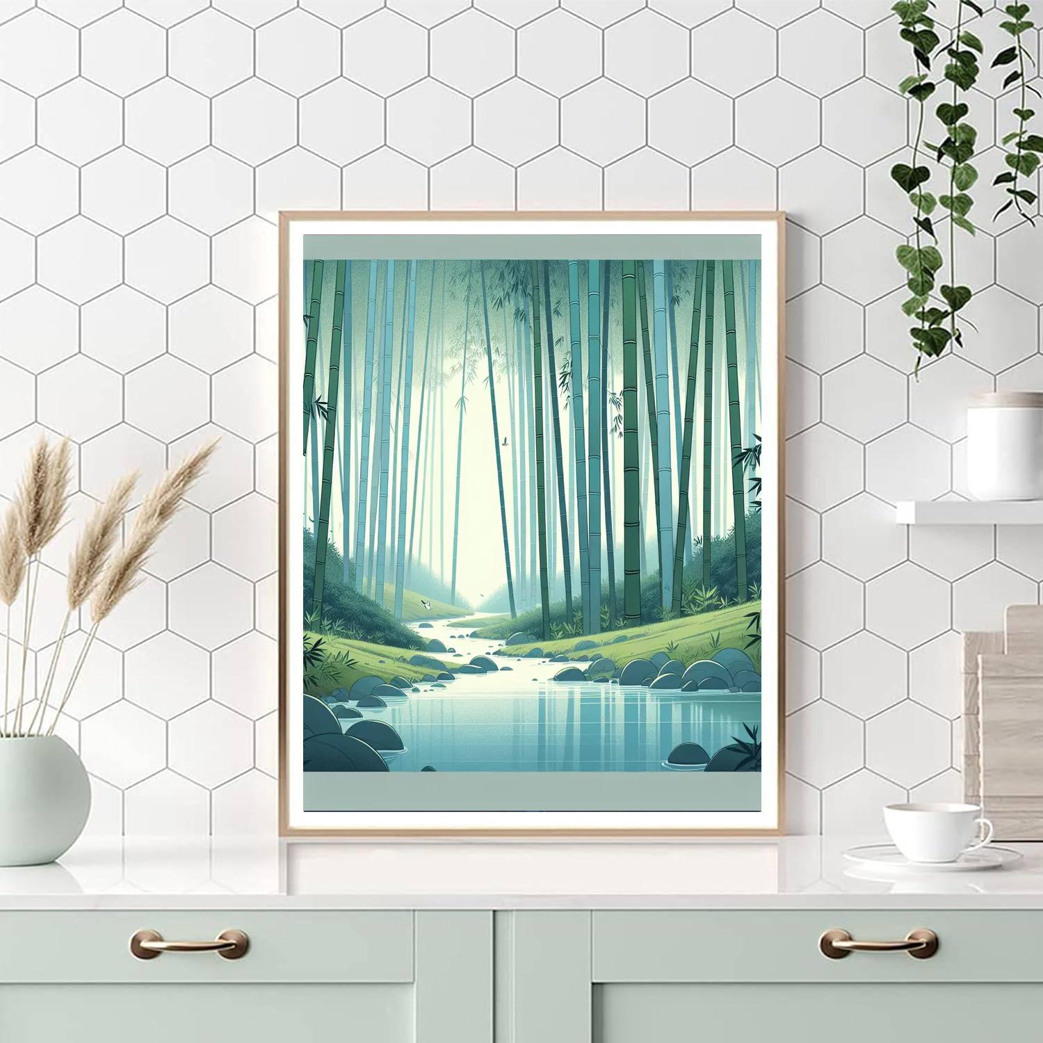 Peaceful Bamboo Forest Paint By Color