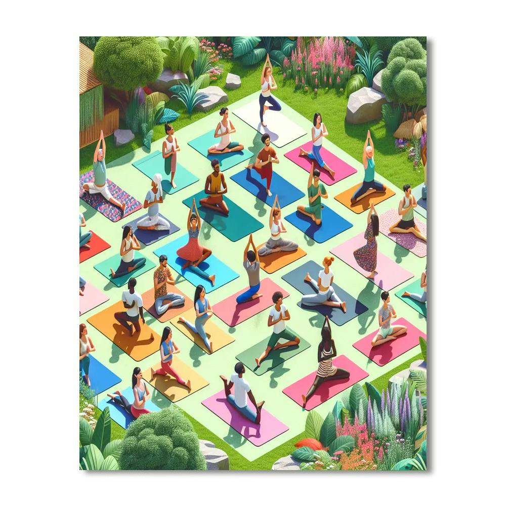 International Day Of Yoga - Global Painting By Numbers Kit