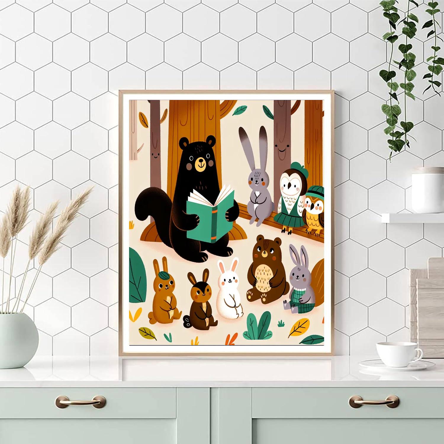 Woodland Storytime Gathering DIY Paint By Numbers