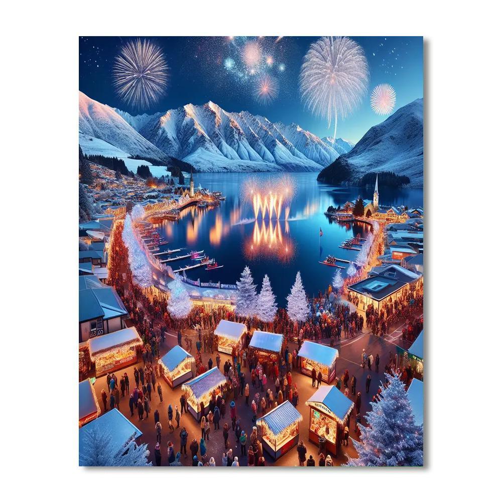 Queenstown Winter Festival - New Zealand Paint By Numbers