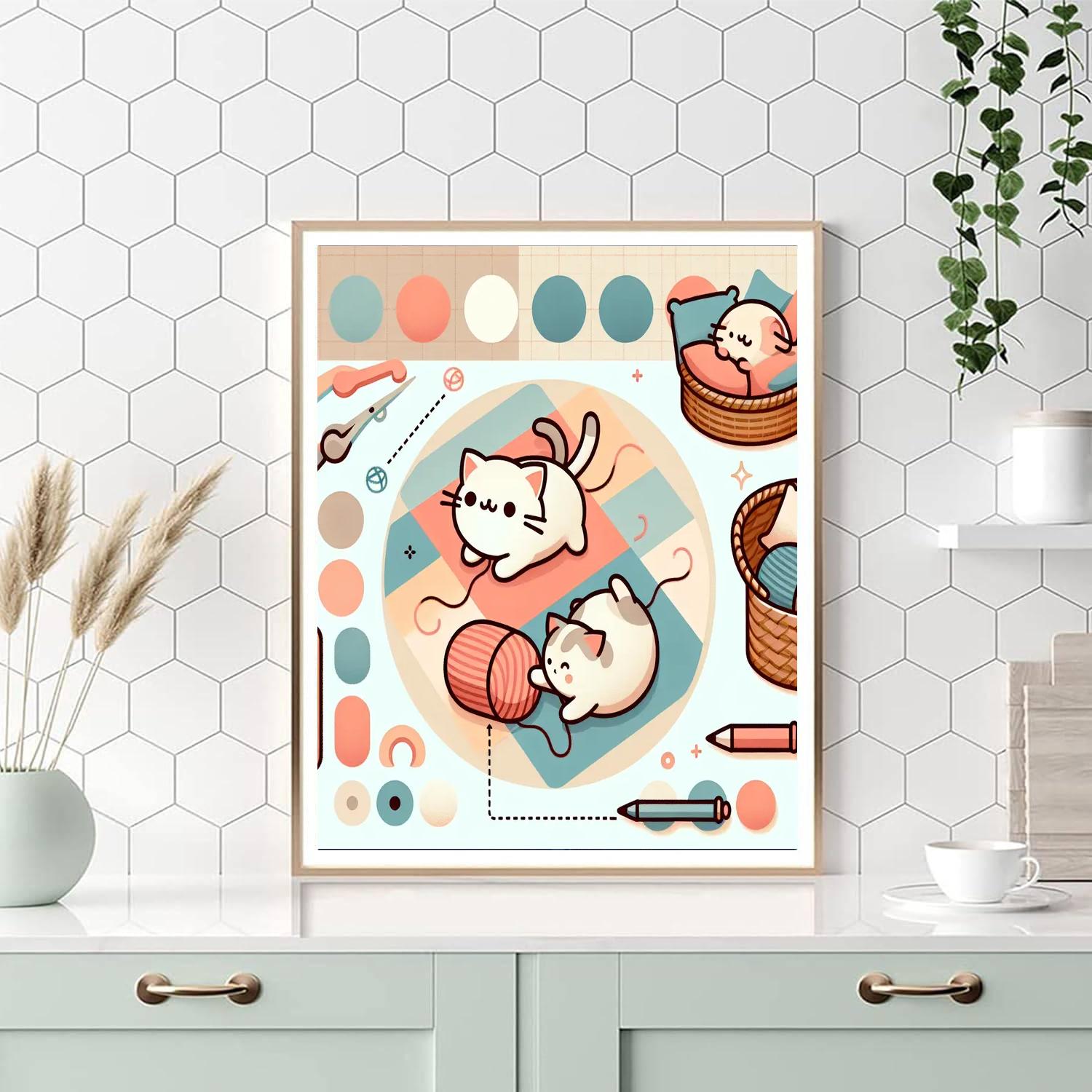 Fluffy Felines Numbered Painting Kits