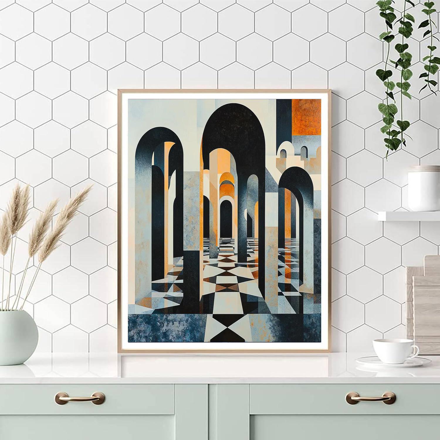 M.C. Escher Inspired Symmetry Of Perception  Number Painting