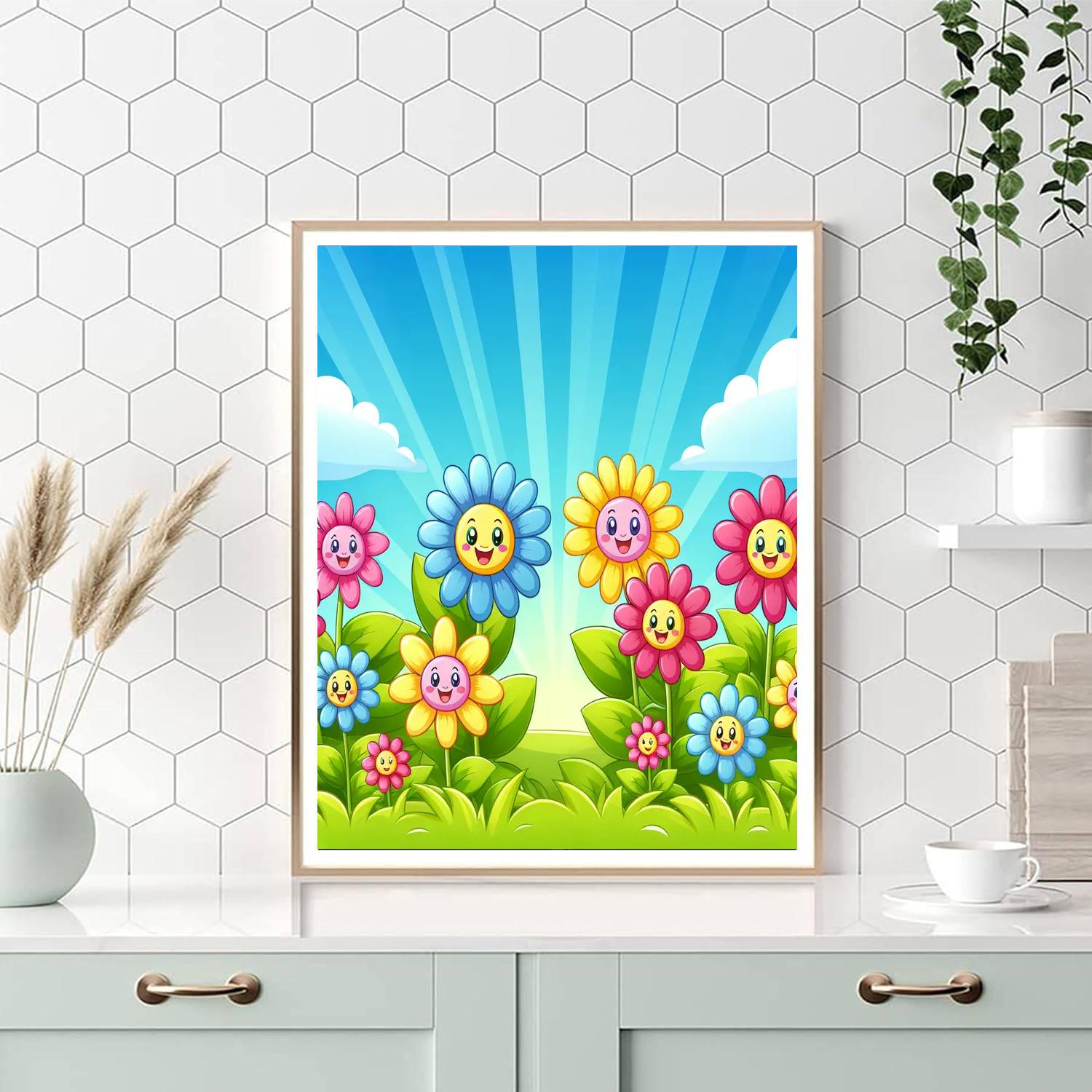 Giggling Garden Number Painting