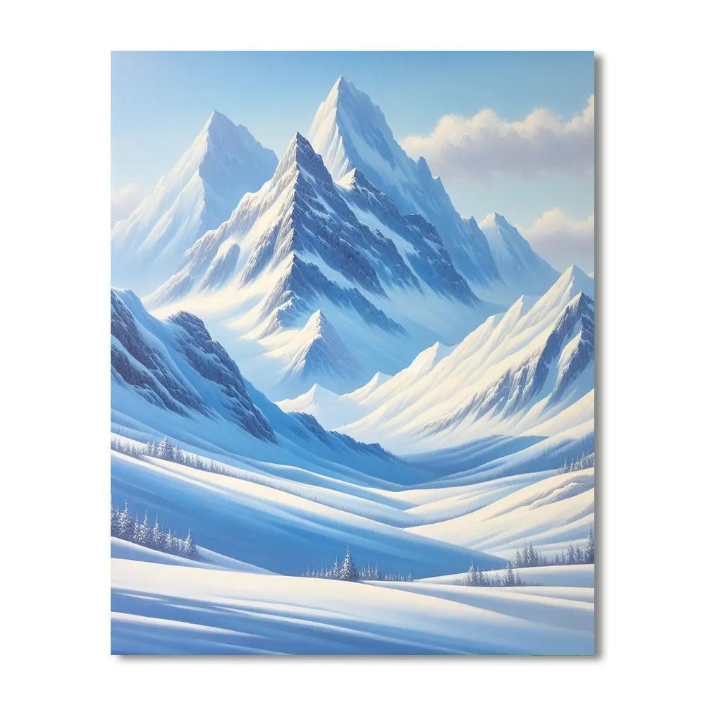Majestic Winter Peaks Paint By Numbers Kits