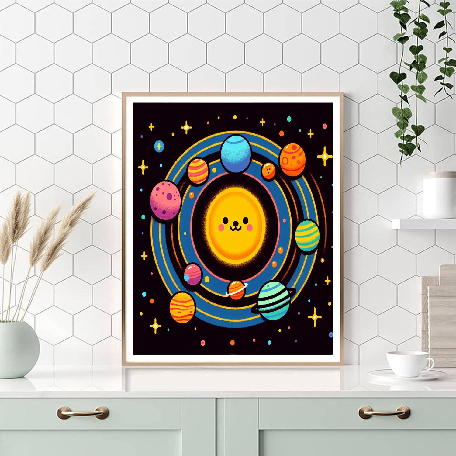 Solar System Exploration Numbered Painting Kits