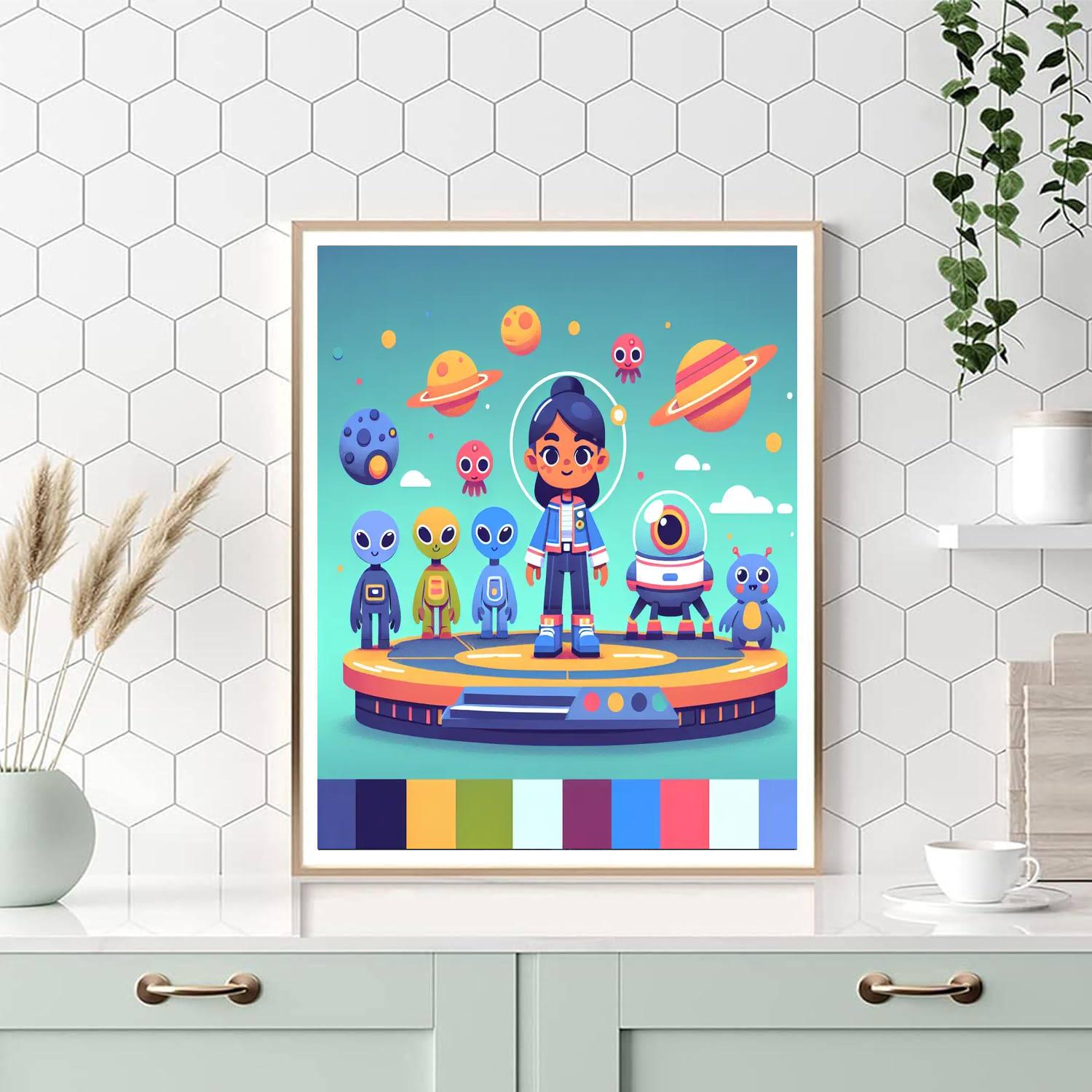 Galactic Battle Station Painting Number Kit