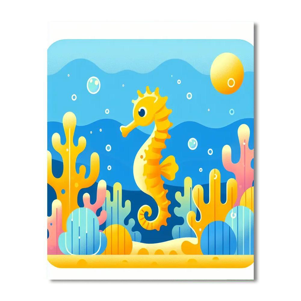 Snazzy Seahorse Paint By Number