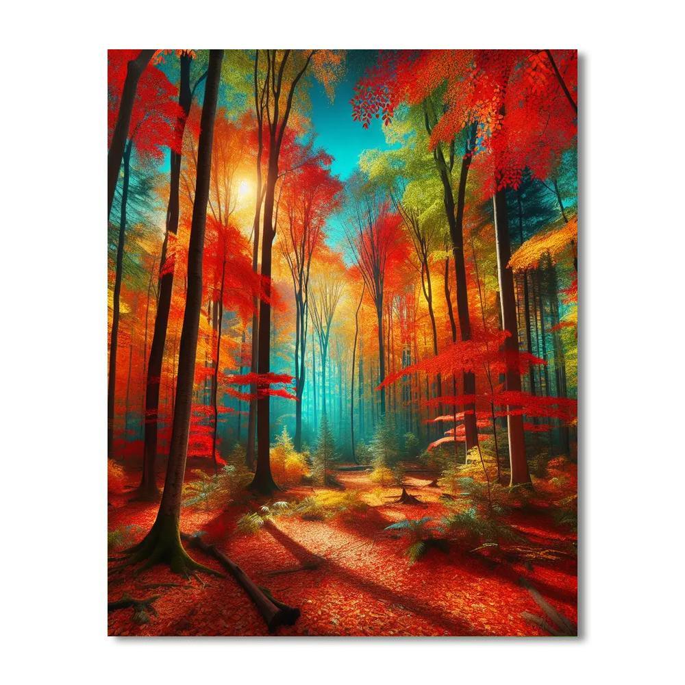 Autumn Woodland Retreat Paint By Number