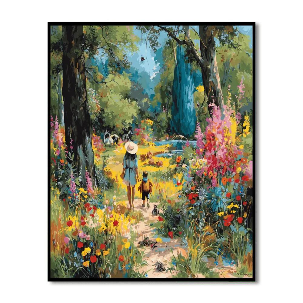 Magical Moments In The Garden Painting Number Kit