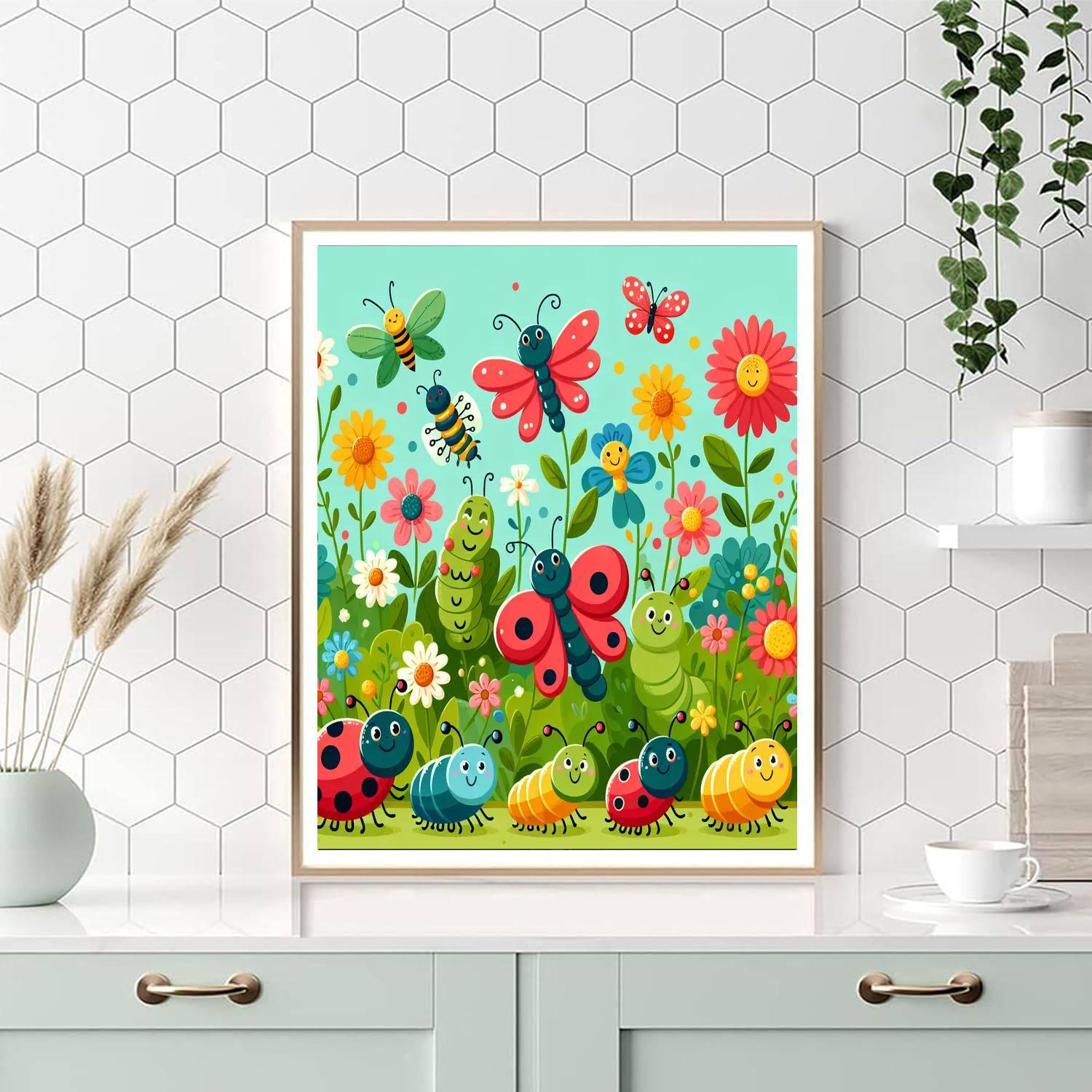 Charming Bug Parade Numbered Painting Kits