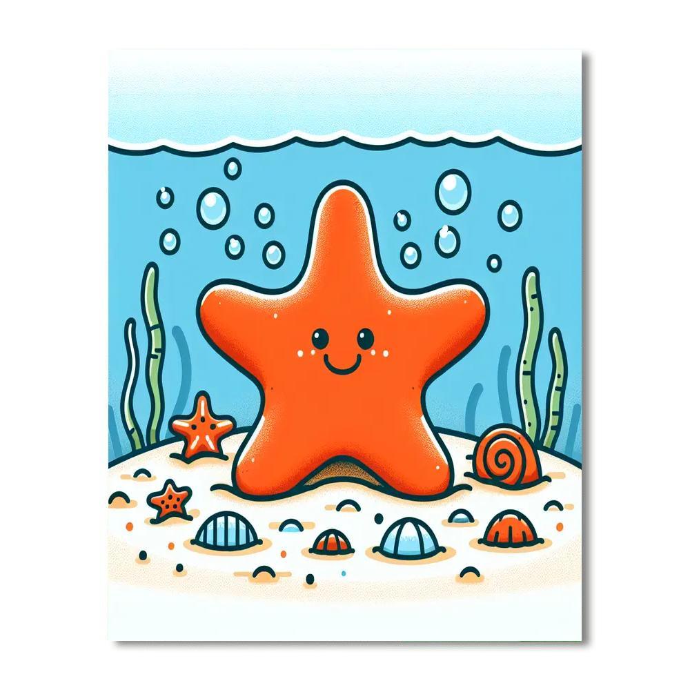 Sprightly Starfish Painting By Numbers Kit