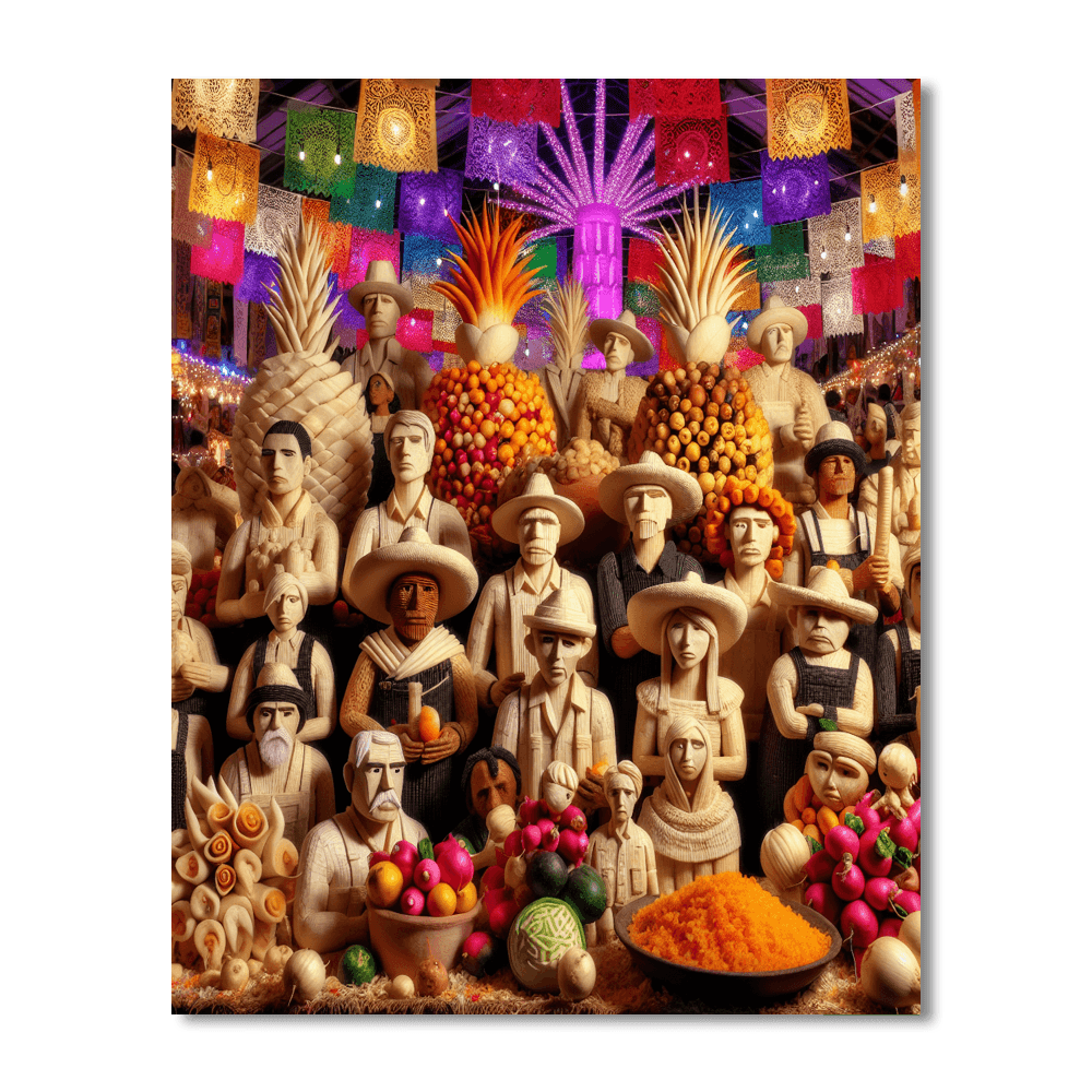 Noche De Rabanos - Mexico Painting By Numbers Kit