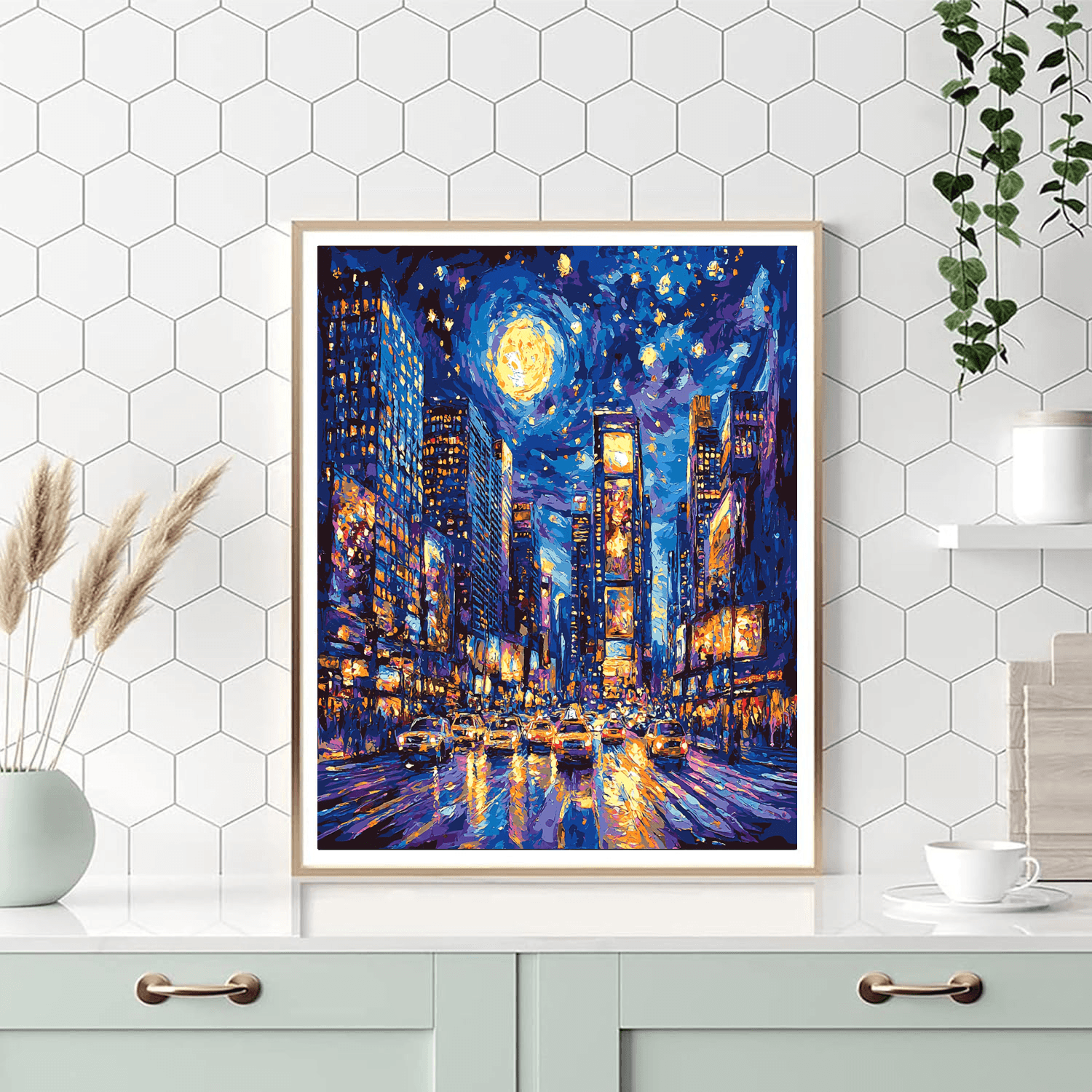 Claude Monet Inspired City Night Lights Symphony  Paint By Numbers Kits