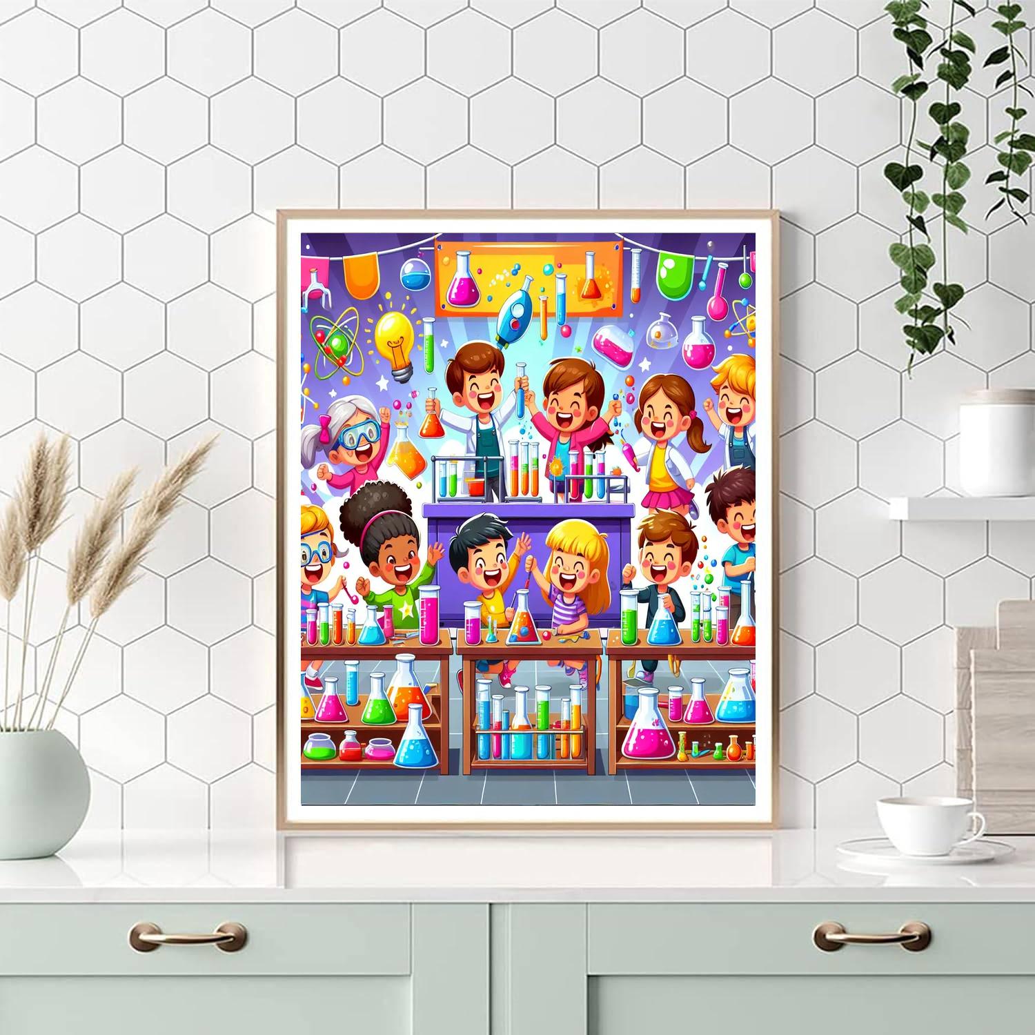 Super Cool Science Lab Number Painting