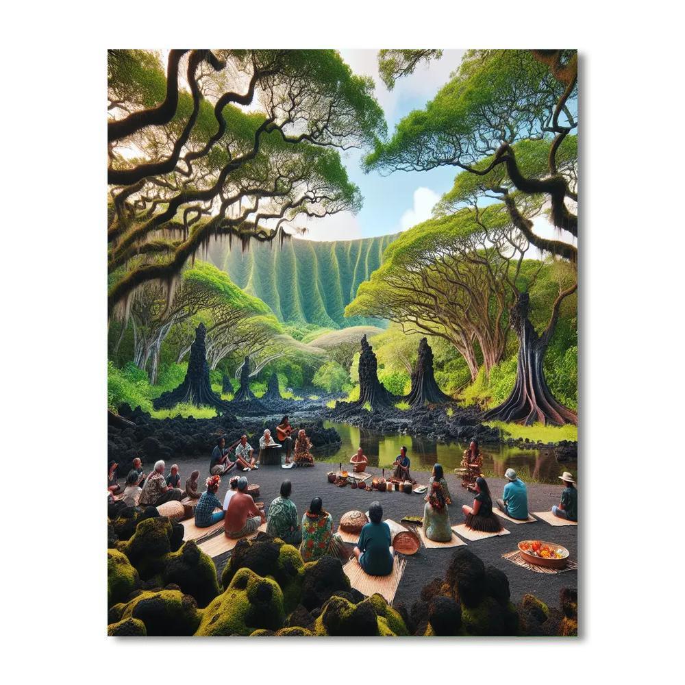 Pahoa Lava Tree State Monument - Usa Number Painting